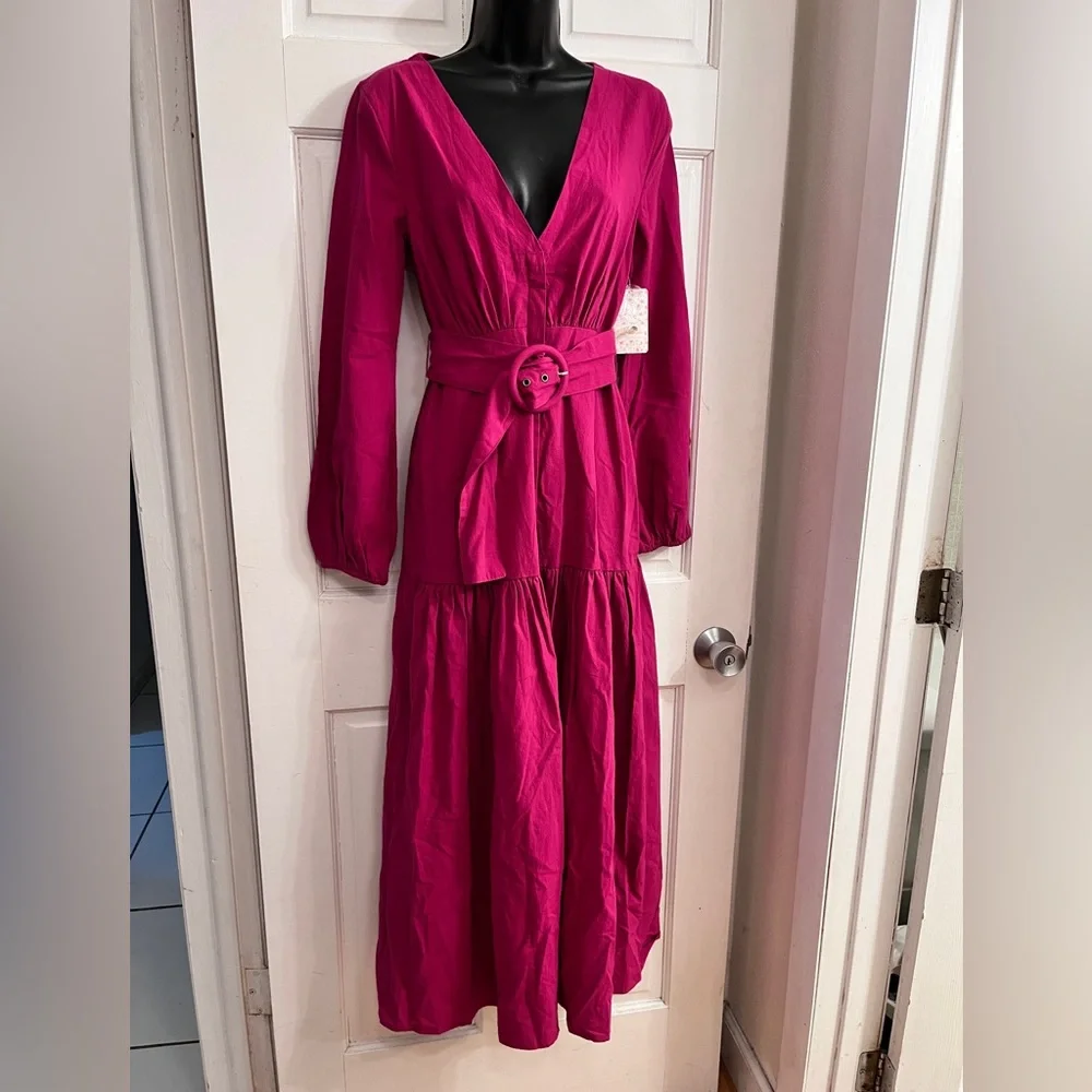 Free People Myrtle Magenta Kendra Dress - Size XS NWT - Picture 5 of 11